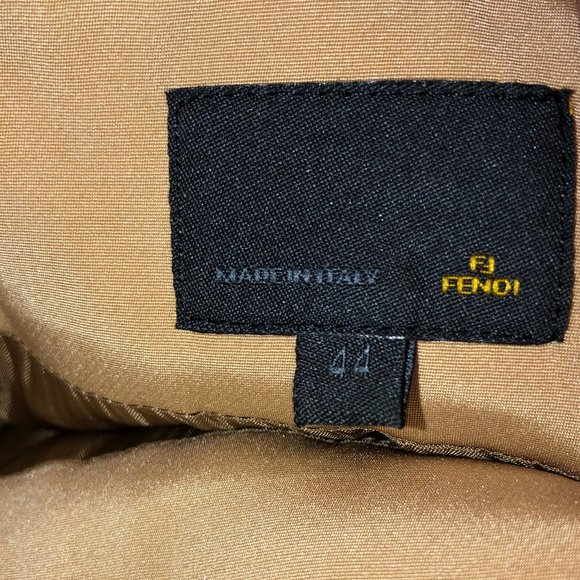 FENDI SAFARI STYLE AS NEW camel khaki cotton pencil skirt 44 10 ITALY - Picture 2 of 4